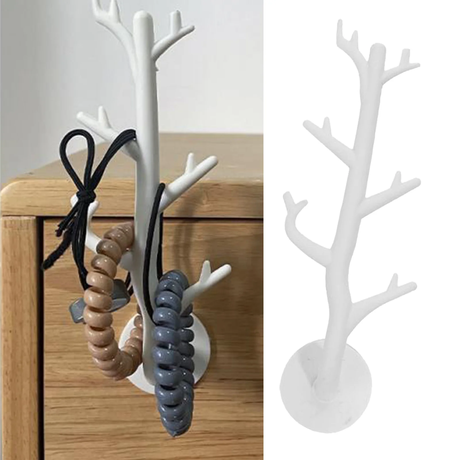 Tree Branch Wall Hook PP Decorative Wall Mounted Key Hook Coat Hanger For Entryway Bedroom Hallway Bathroom Hats Towels