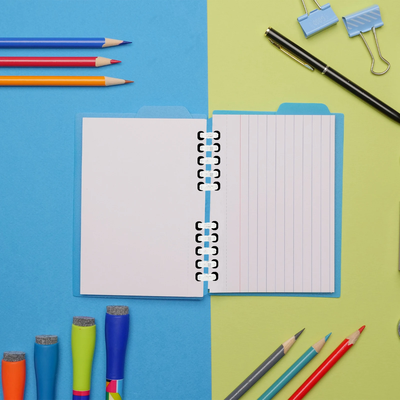 

10Pcs Loose-Leaf Binder Rings Plastic Removable Binder Circles for Notebook Planner File Supply Household Book Accessory