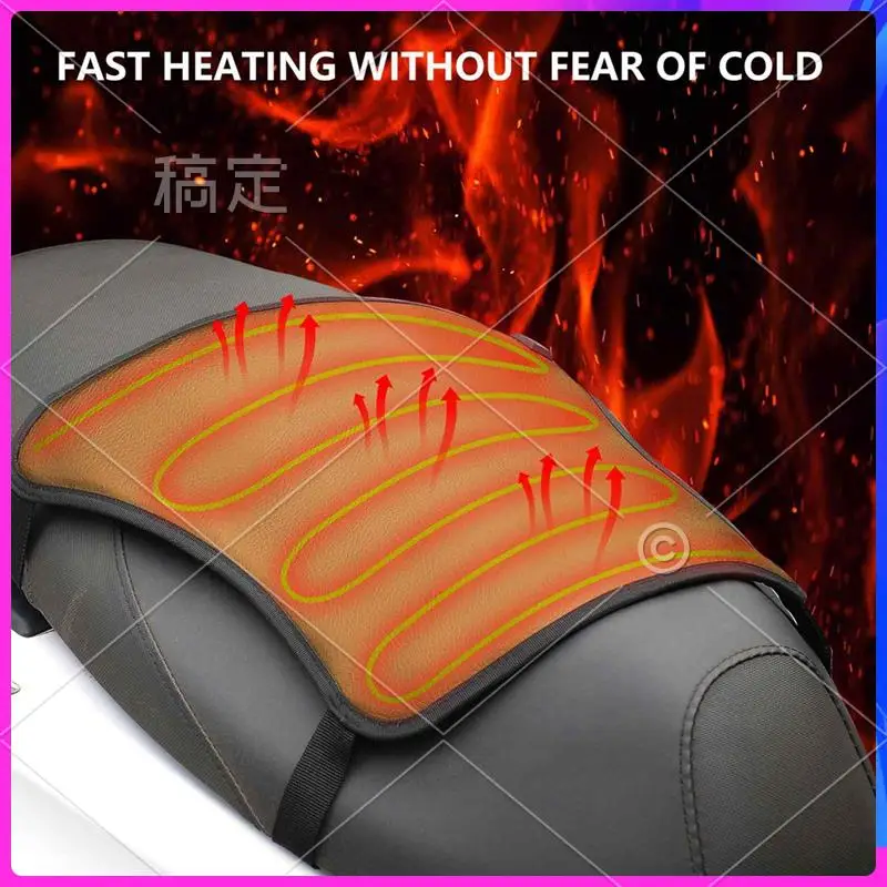 

AR-Electric Heated Seat Pad Heated Seat Cushion For Motorcycle, Snowmobile, And ATV With Universal Fit