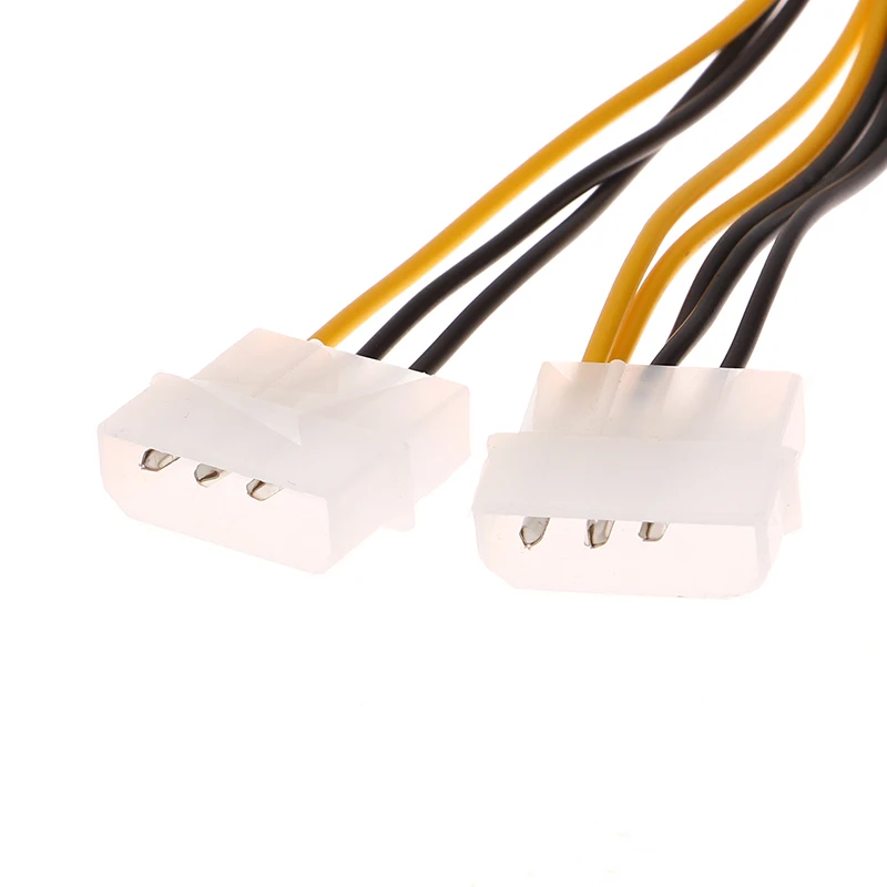 1PC 17cm Dual 4Pin To 8Pin Video Card Power Cord Y Shape 8 Pin PCI Express To Dual 4 Pin Graphics Card Power Cable