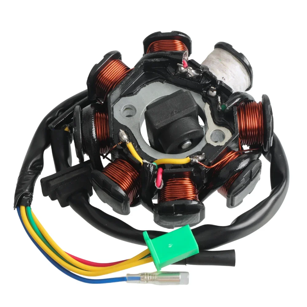 1pc 8‑Coil DC Magneto Stator Alternator Replacement for 4‑Stroke GY6 50cc‑150cc Moped Scooter