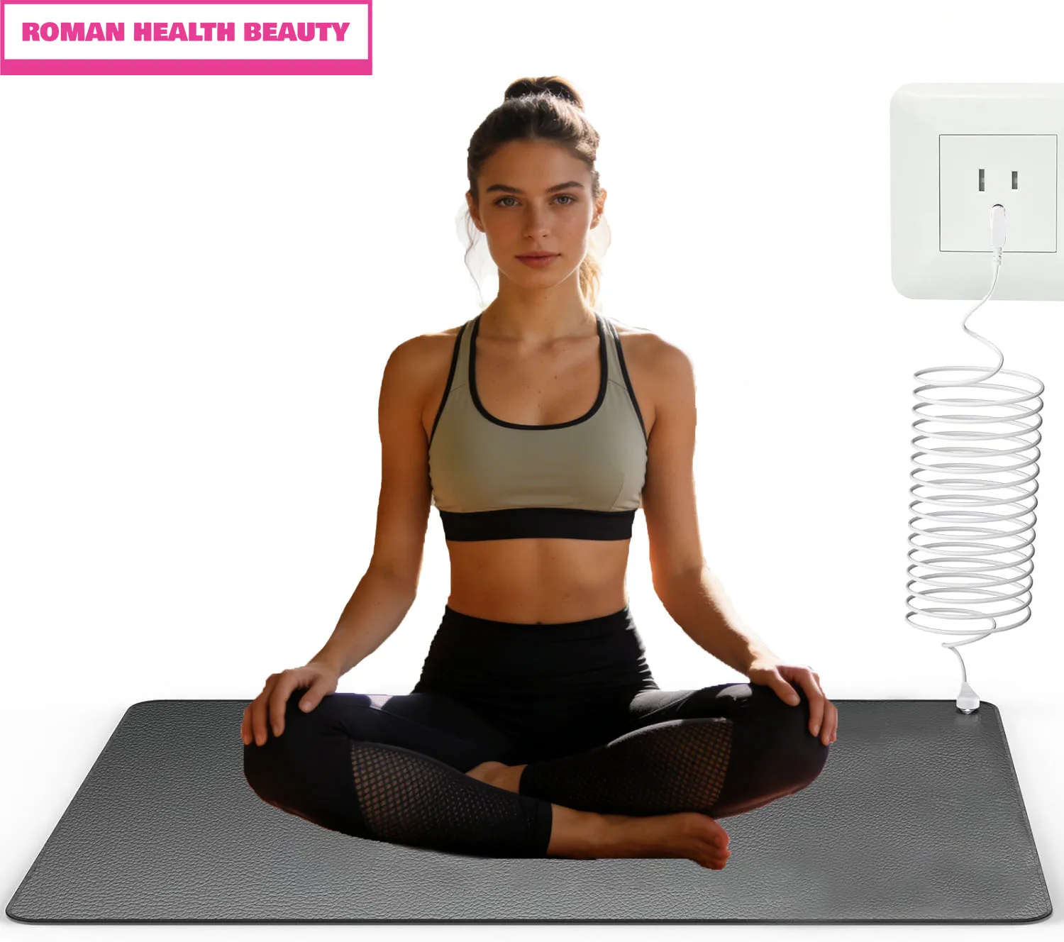 

Premium Earthing Grounding Mat 35.4x23.6in 90x60cm with 15ft Grounding Cable Sleep Aid Energy Boost EMF Protection ConductivePad