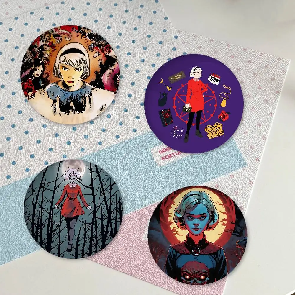 C-Chilling Adventures Of S-Sabrina Badges Creative Tinplate Button PinsBrooch Creative Quotes Badge Clothes GiftFor Kids Friends