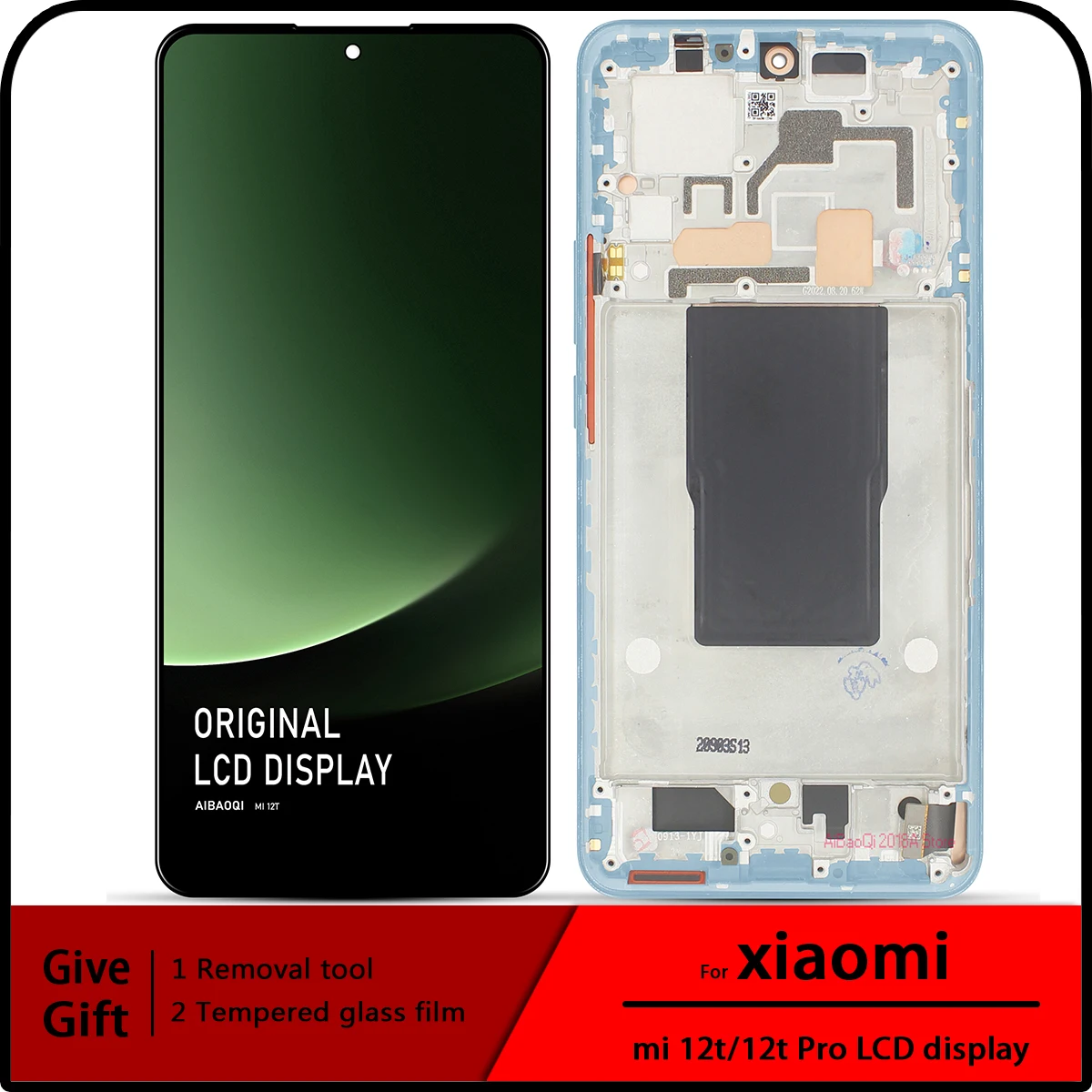 Super Amoled For Xiaomi mi12T 12t pro LCD Frame Touch Panel Digitizer For Redmi K50 Ultra K50 Extreme Edition Display