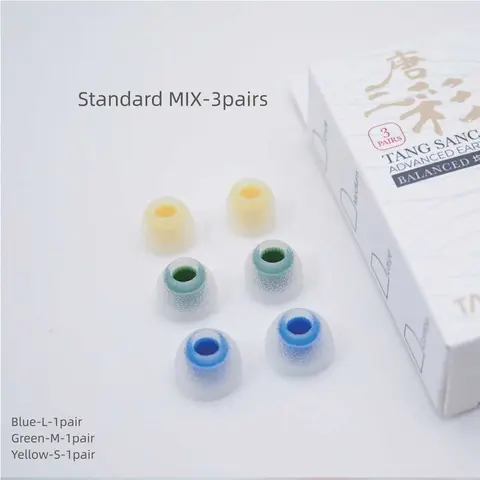 Tangzu Tang Sancai Bred/Standard Bore Version IEM In-Ear Hörlurar Öronkuddar Silikonkuddar Öronpropp för KZ Castor EDX PRO ZS10 PRO 12 best sales Unicode - №7
