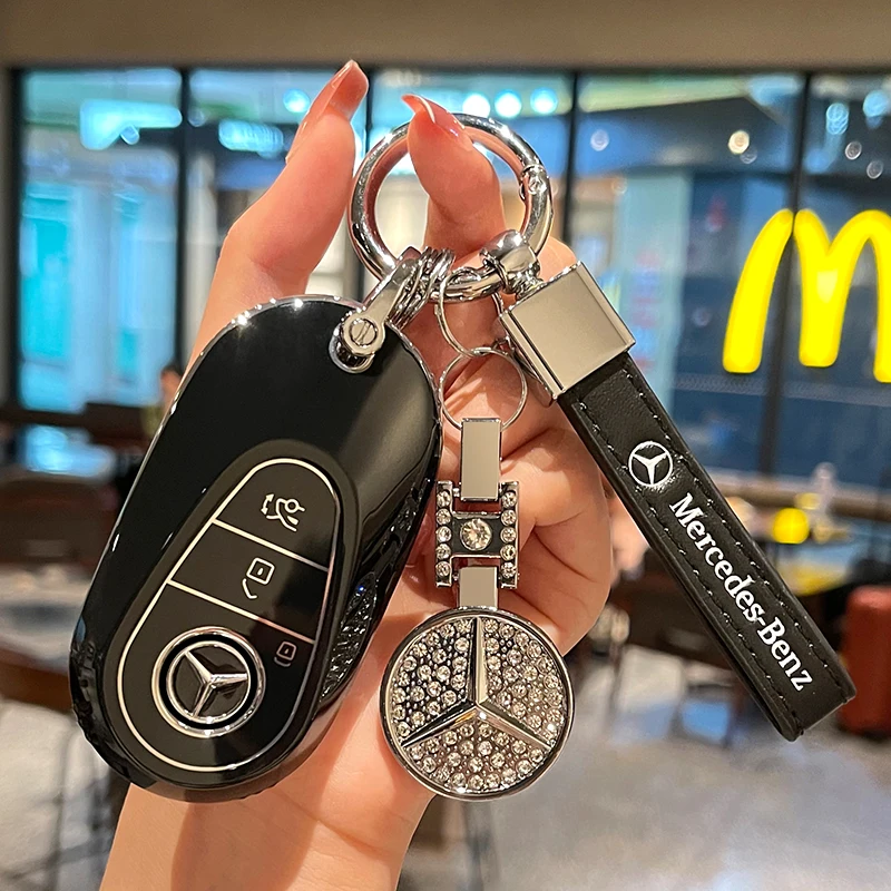 Чехол для ключей автомобиля, защитный чехол для Mercedes Benz 2022 C S Class W206 W223 S350 C260 C300 S400 S450 S500, аксессуары для ключей