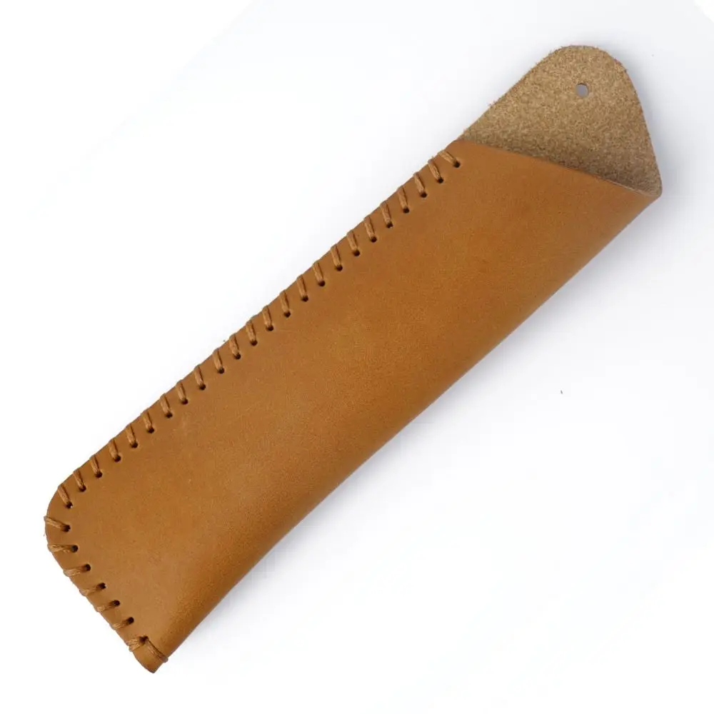 Kreative Bleistift Halter Rindsleder Bleistift Fall Handgemachte Leder Stift Hülse Beutel DIY High-end-Leder Stift Tasche Student