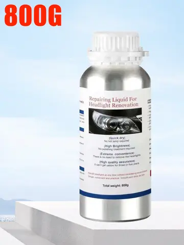 Fluido de polimento de farol de carro, polímero líquido, agente de limpeza de restauração de farol de carro, 800g/200ml/100ml, produtos de reparo de automóveis