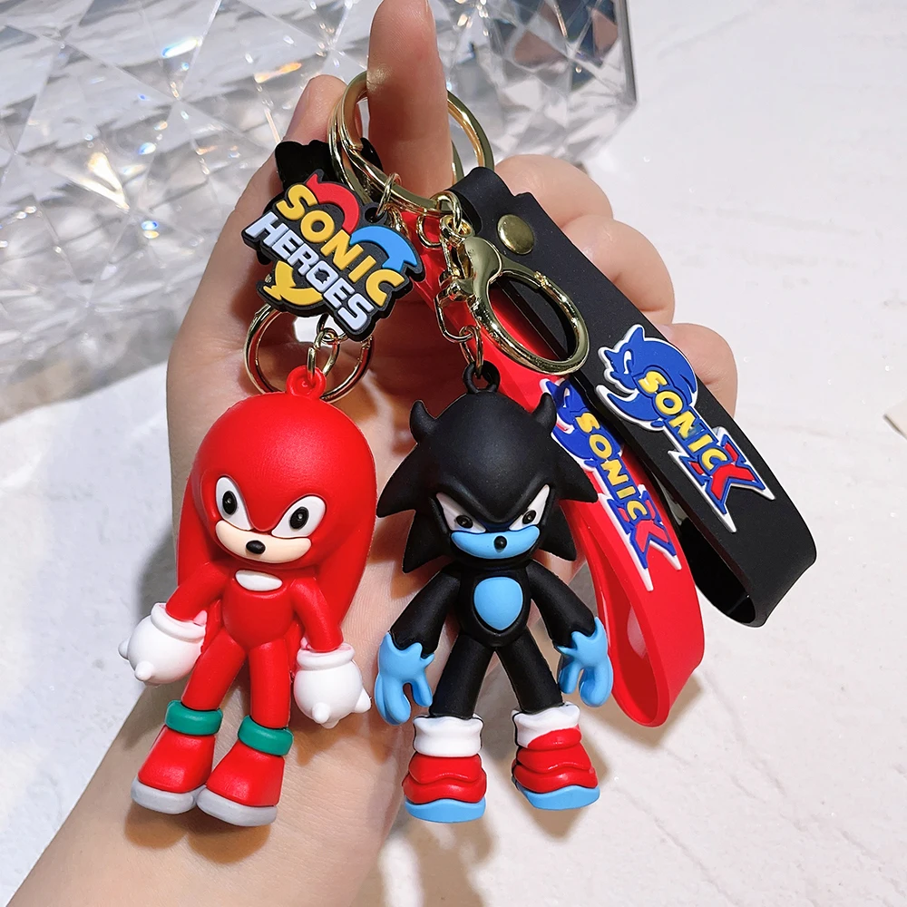 Cartoon Super NIc Cute Variable Speed Sonic Keychain Car Keychain Couple Bag Pendant Decoration Small Gift