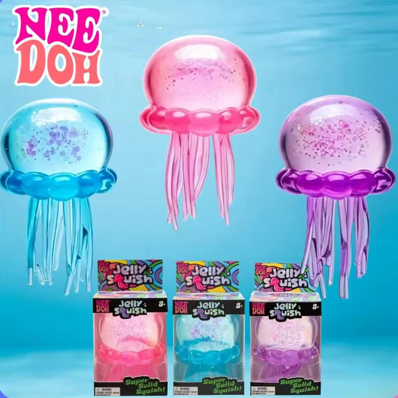2026 Hot Cute 'Jellyfish Nee Doh Jelly' Hops Octopus' Squishy. Squishies Fidget ,Toy Waterproof ;'Water Play Squeeze Sensory Toy