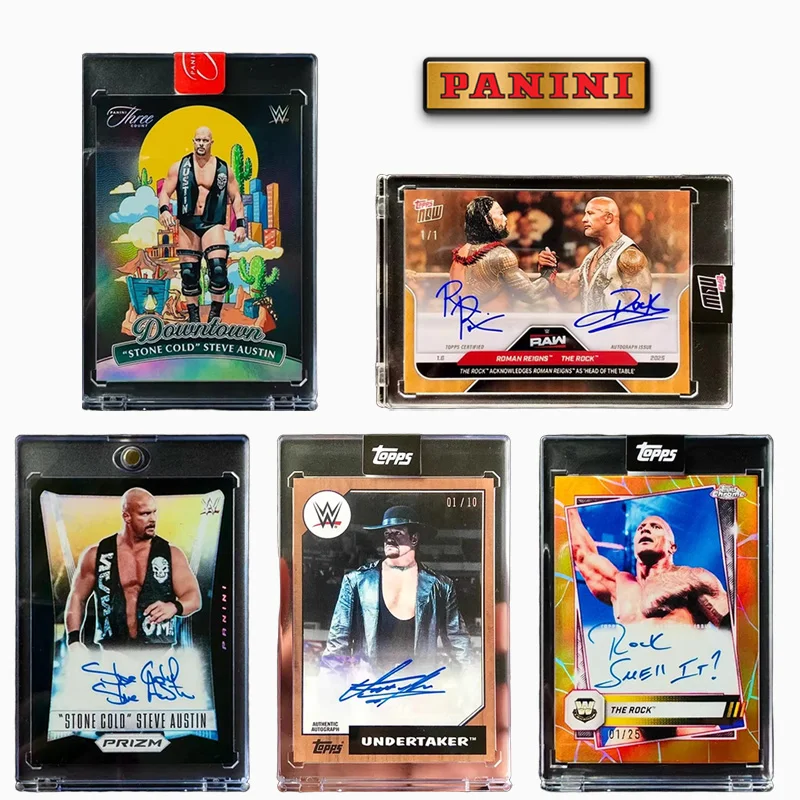 

Panini Diy Homemade 2024 Downtown Stone Cold Steve Austin The Rock Romanreigns WWE Star Trading Cards Birthday Gift Collection