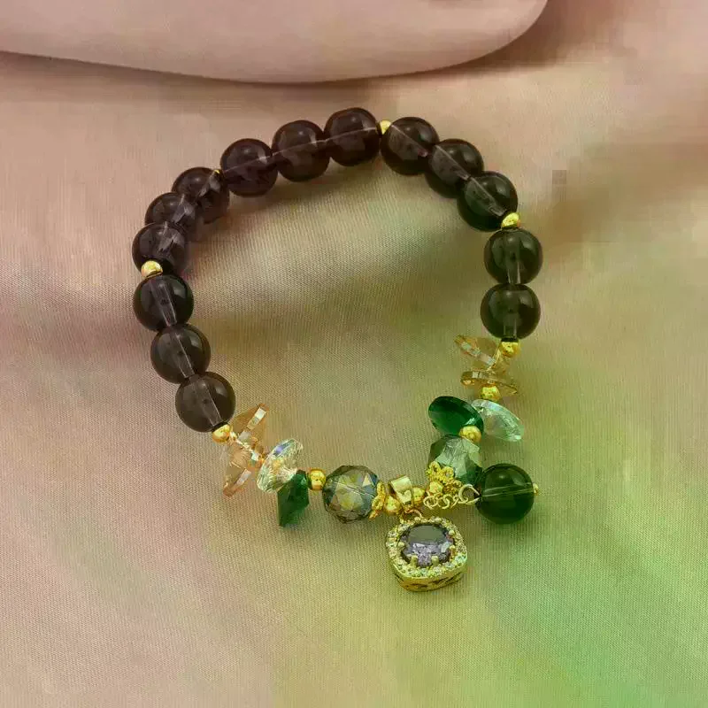 A Uniquely Designed Bracelet, Featuring Faux Purple Crystal Beads, A Beautiful And Symbolic Gift For Family And Friends.