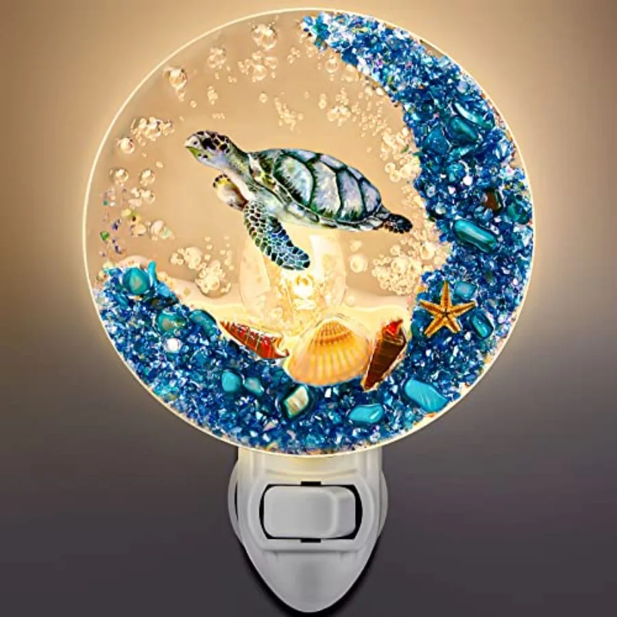 

Plug in shell Night Light Ocean Animal Decorative Night Light Plug in Beach Lamps Vintage Ocean Lamps for Adult for Home Bedroo