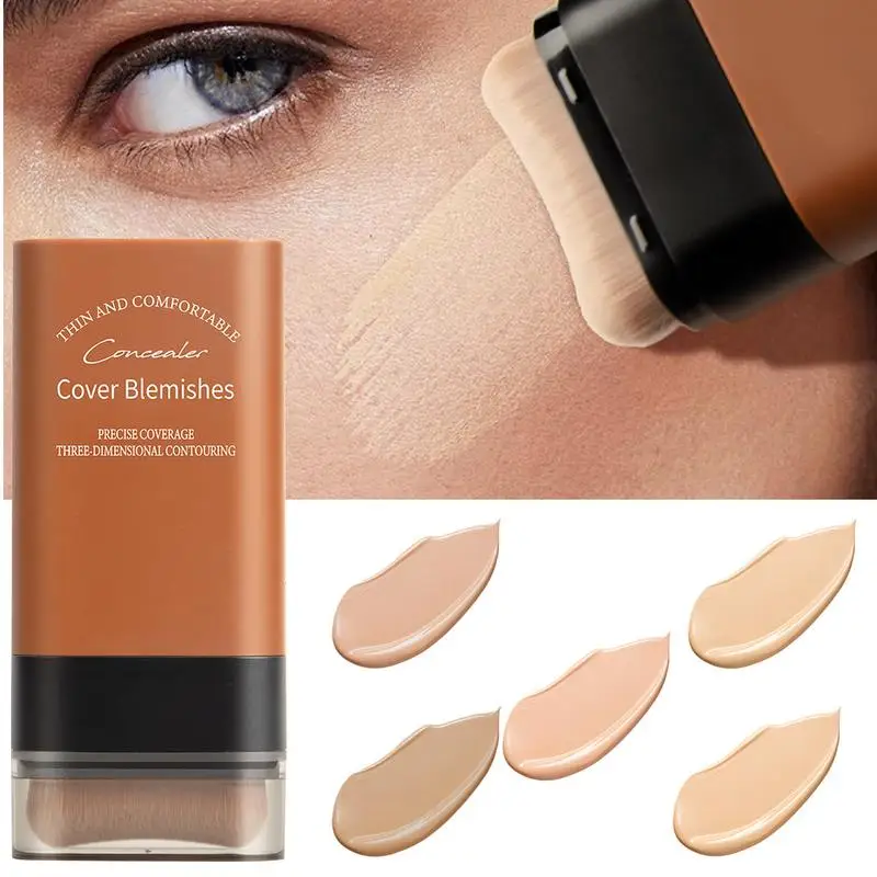 Bâton de crème de fond de teint mat, 5 couleurs, imperméable, durable, contrôle de l'huile, Base d'acné, BB crème lisse, maquillage, correcteur hydratant