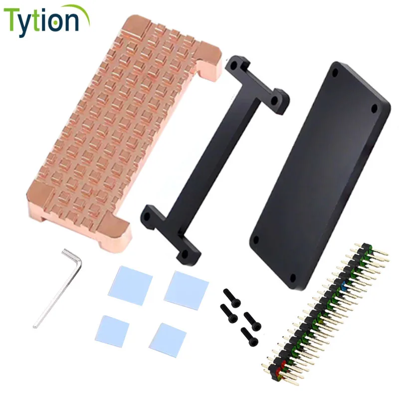 

Медный радиатор Raspberry Pi Zero W, 2 Вт, защитный корпус, медный радиатор