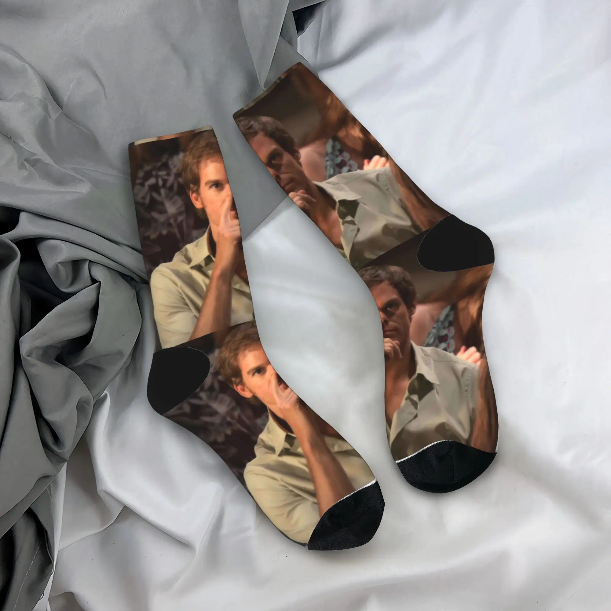 جوارب Dexter Morgan جوارب مضحكة للرجال جودة ركوب الدراجات جوارب شتوية جرافيك مضادة للانزلاق