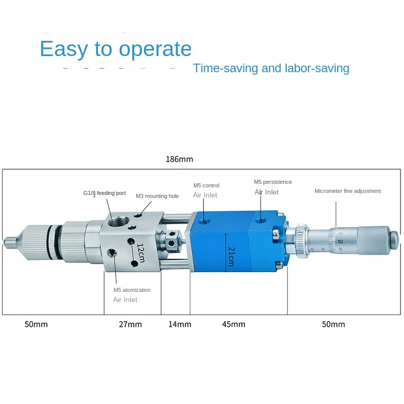 Point Spray Dispensing Valve Low Viscosity Alcohol Ink Glue Atomization Valve Spray Glue Dispensing Equipment Dispensing Valve