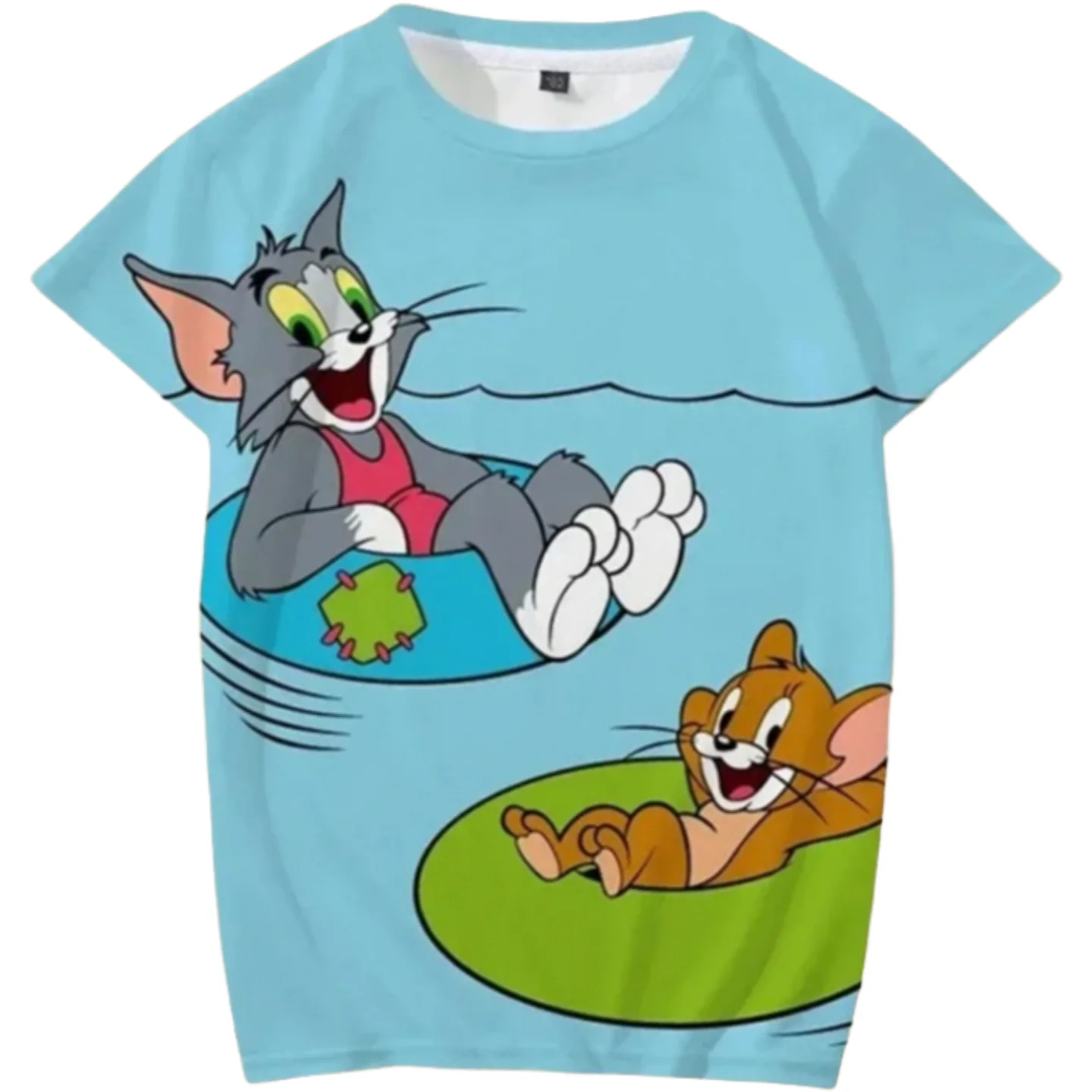 Men's T-Shirts Tom and Jerry Cute Cartoon 3D Printed Sports Quick drying Breathable Adult T-shirt Casual Kids T-Shirts 100-6XL