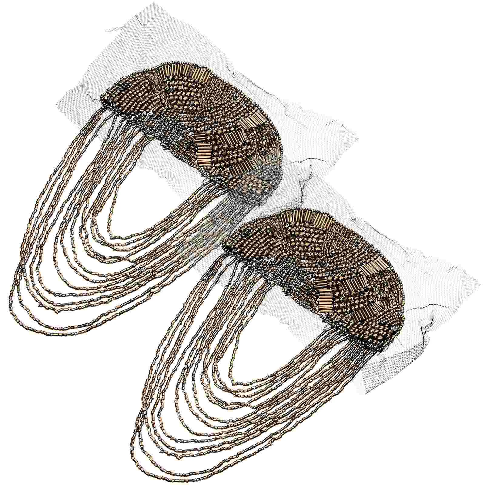 

2Pcs Retro Tassel Epaulets Decorative Shoulder Fringe Uniform Badges Costume Accessories Women Epaulettes LongLasting Materials