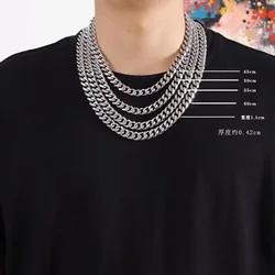 925 Sterling Silver 10MM 20/22/24 Inches Bully Cuban Chain Necklace Men Women Fashion Hip Hop Charm Accessories Gift Jewelry