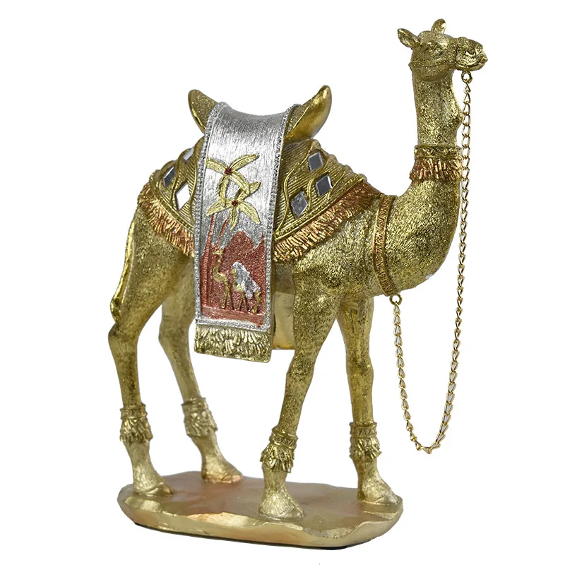 Resin Classical Art Camel Statue Handmade Sculpture Home Wine Cabinet Living Room Entrance TV Stand Decoration