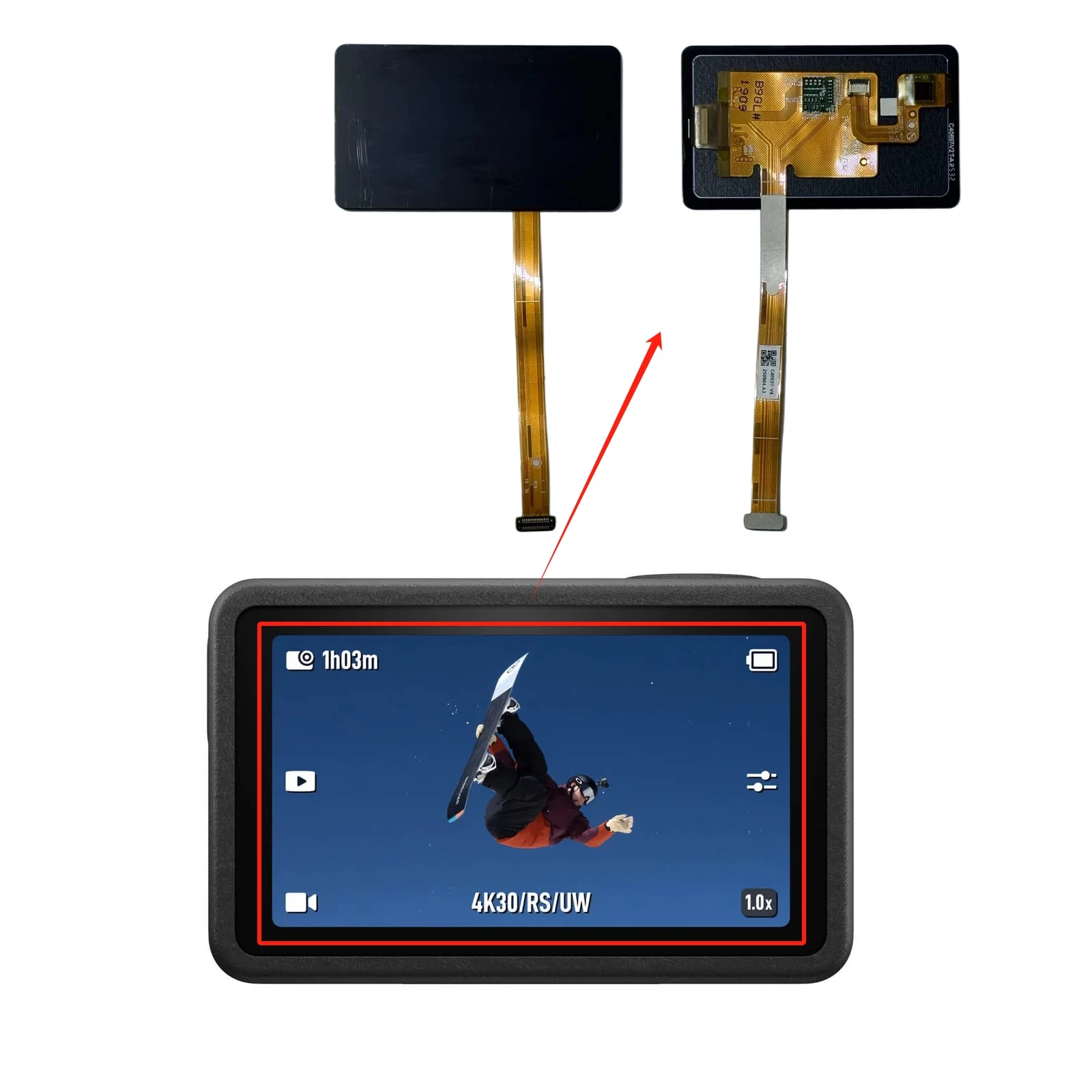 New original Big OLED display screen for DJI Osmo Action5 Action 5 Pro camera LCD OLED display screen Repair Parts