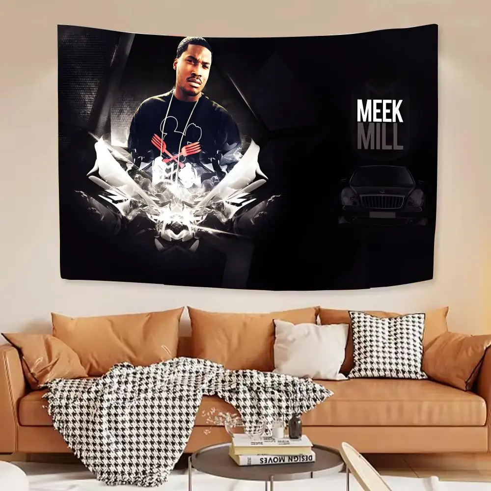 Hardcore Hip Hop M-meek Mill Tapestry House Bedroom Living Bar Garden Microfiber Decoration Background