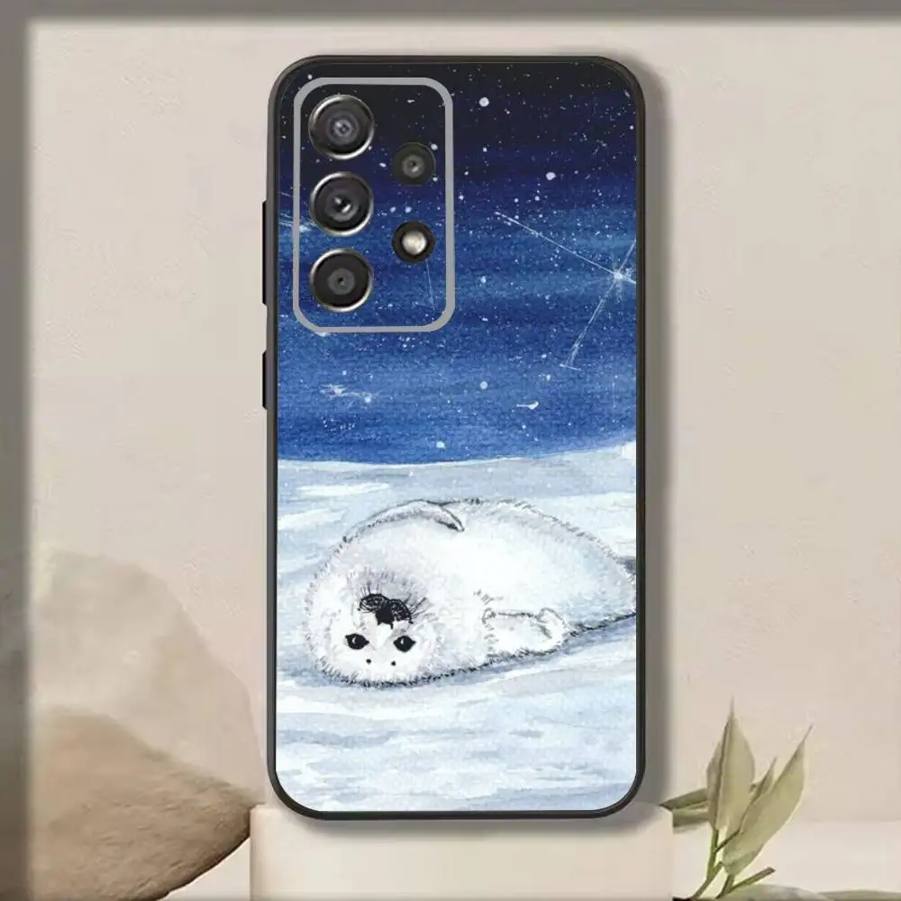 Seal Sea   Phone Case For Samsung S25,S24,S21,S22,S23,S30,Ultra,S20,Plus,Fe,Note,10,9,5G Black Cover