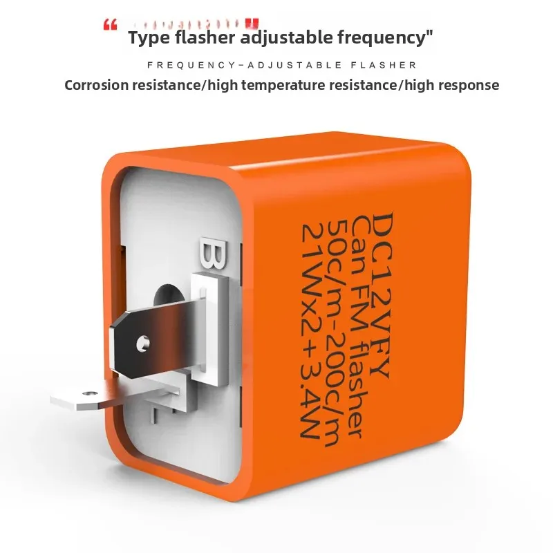 

2Pin Motorcycle LED Flasher Relay Adjustable Frequency Turn Signal 12V Blinker Indicator Flasher Relays For Motorbike Accessory