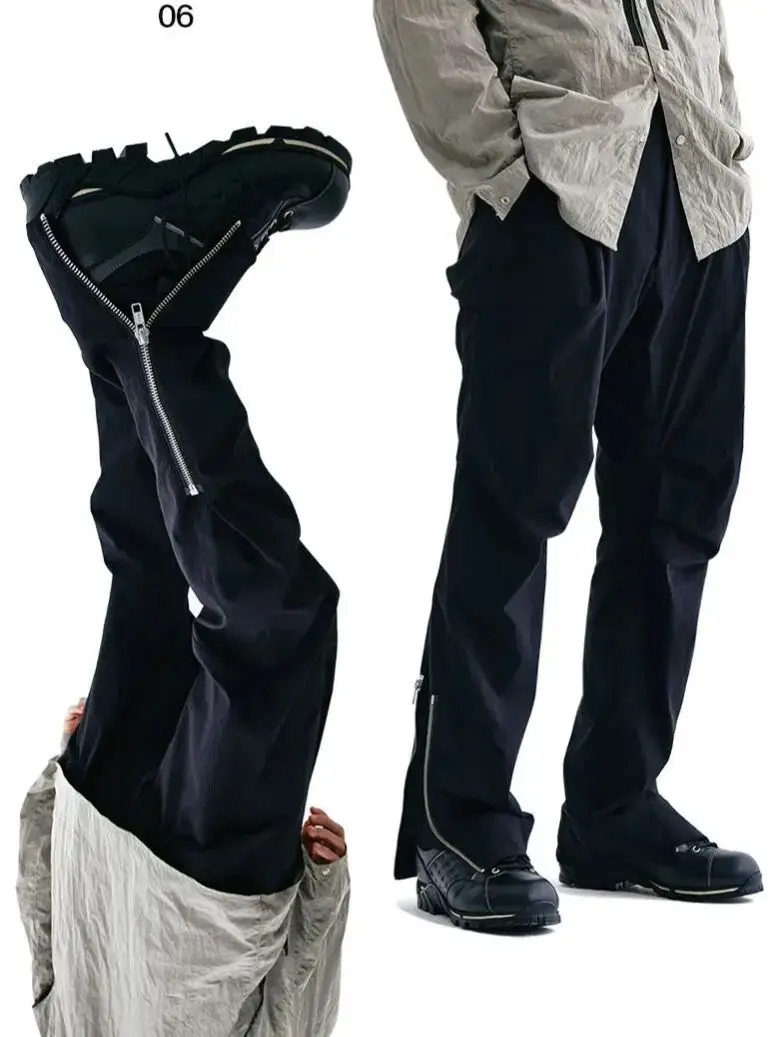 NOSUCISM 20AW IINTRMISSIONN VIBE clean fit jogger techwear cyberpunk darkwear street wear black cargo aesthetic trousers