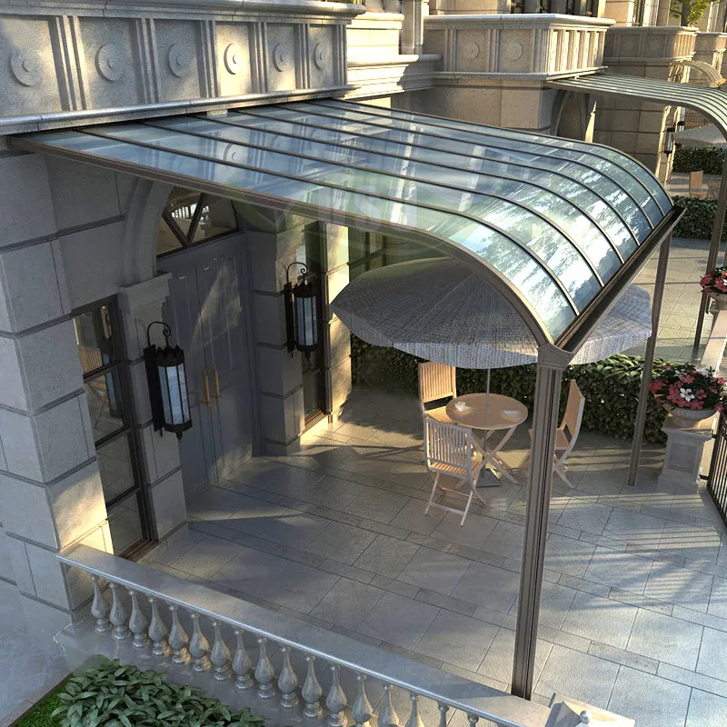 

Custom Patio Cover Terrace Canopy Waterproof UV protection Canopy Polycarbonate Sheet Aluminum Framepromote sales
