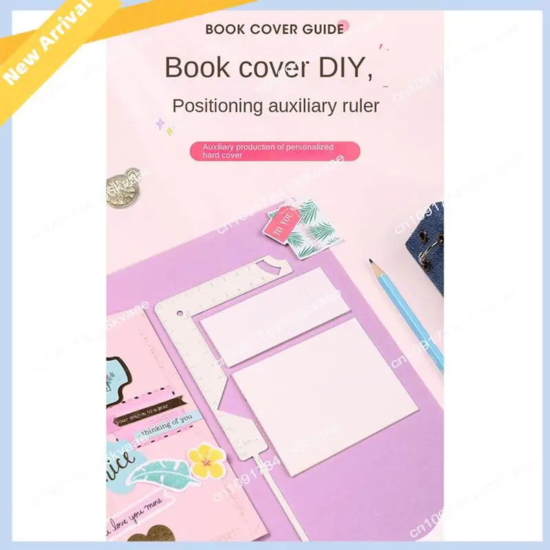 M01K 5 في 1 غلاف الكتاب دليل الفولاذ المقاوم للصدأ المعادن تجليد الكتب غطاء أداة ل الكاتب بمناسبة ألبوم دفتر قياس حاكم سهلة Ins