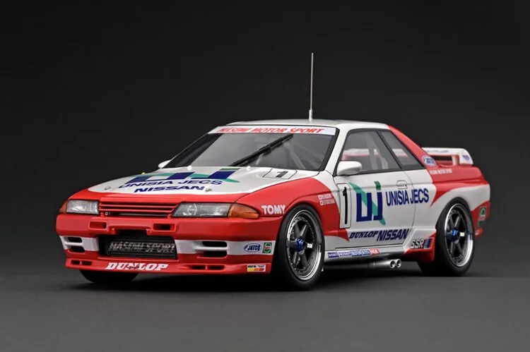 IG 1:18 Scale UNISIA JECS SKYLINE #1 1993 JTC Resin Car Model