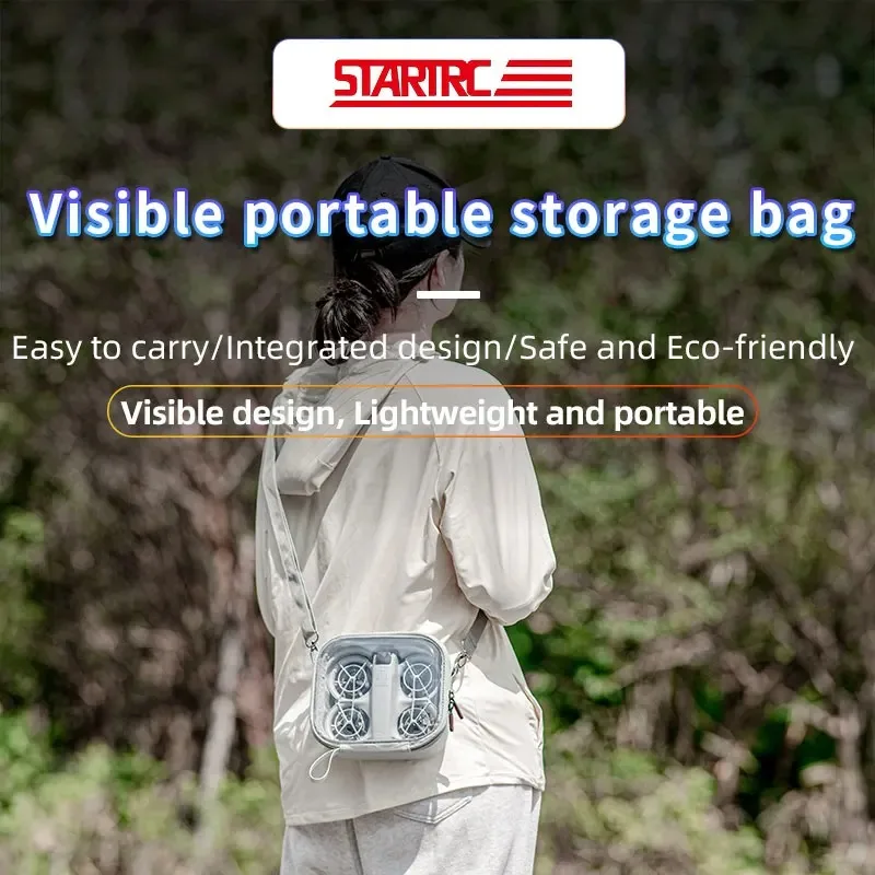 For DJI Neo Drone Body Transparent Visible Shoulder Storage Bag Outdoor Travel Carrying Case PU Portable Handbag Box Accessories