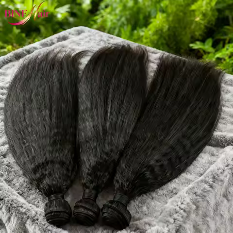 8-40" Long Afro Kinky Straight Human Hair Bundles Curly Yaki Straight 2/3/4 Bundles 00% Virgin Human Hair 40 Inches Wholesale