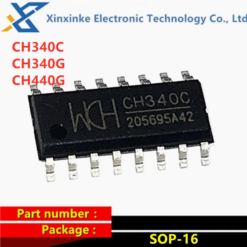 

10PCS CH340C CH340G CH440G SOP-16 Usb-to-serial Port Chip Built-in Crystal Oscillator WCH Brand New Original