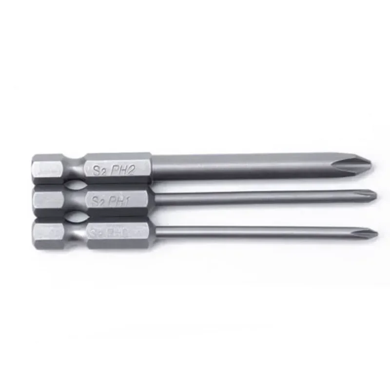 Imagem -05 - Long Magnetic Cross Head Screwdriver Bits Grupo Liga de Aço Chave de Fenda Hexagonal Ferramentas de Reparo Manual 75 mm Pcs