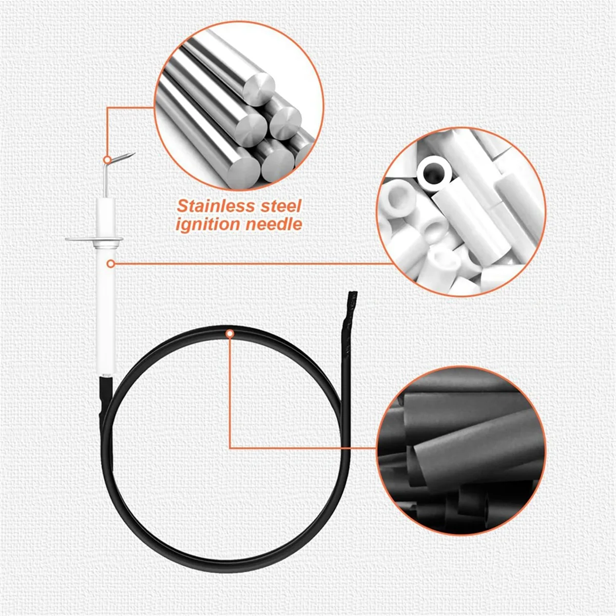 En Stock, DHL-128-6Q, encendedor de parrilla, botón pulsador de repuesto, encendedor de pulso para GR2210601-MM-00, Kit de encendedores de 6 salidas