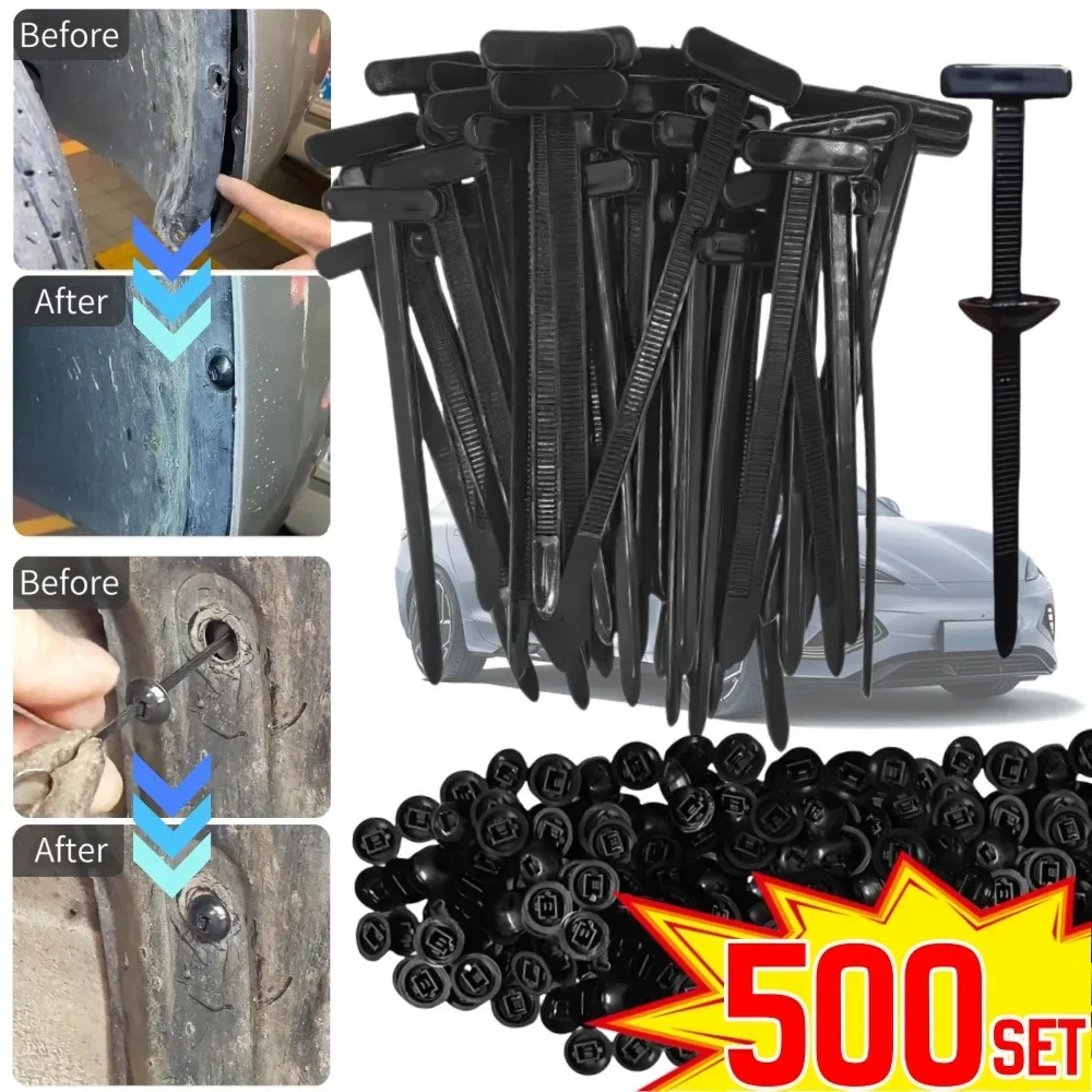 

500-100Set Nylon Universal Cable Tie Buckle Car Fender Engine Guard Self-locking Zip Tie Heavy Duty Nylon Cable Ties Fastener