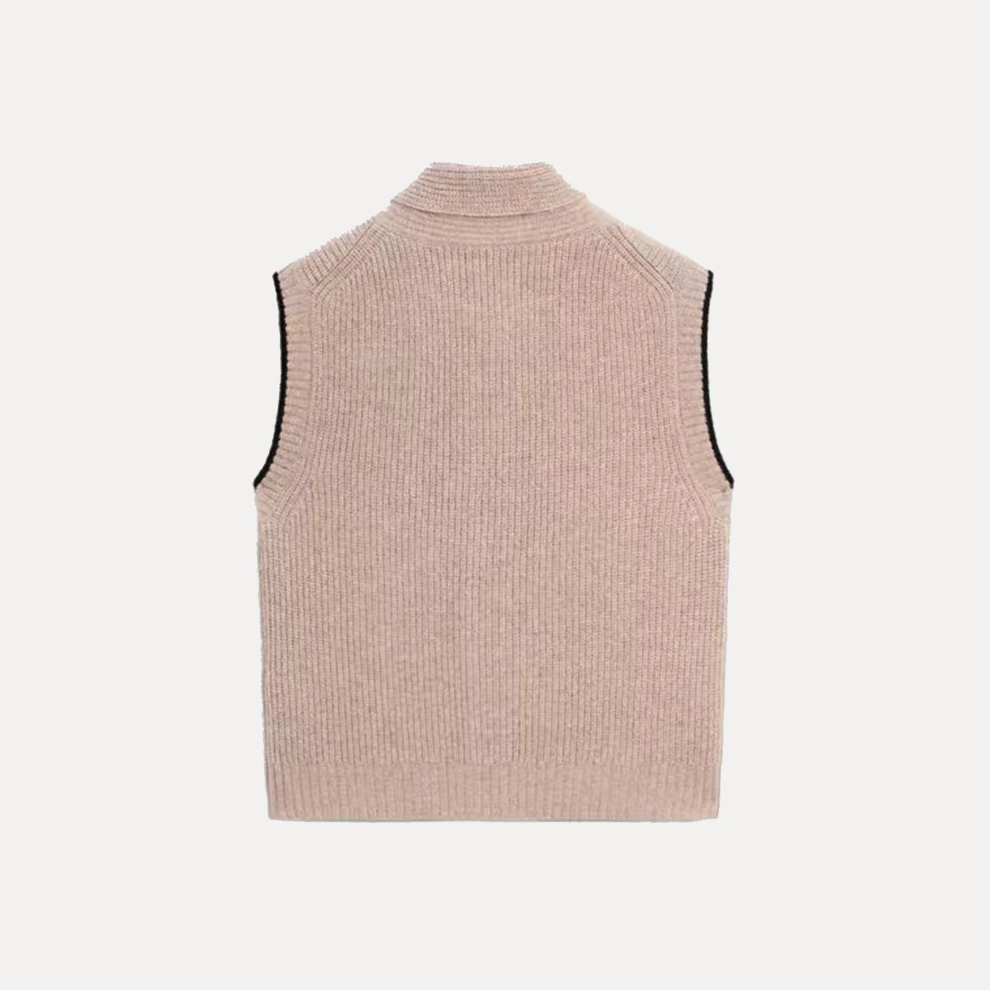 

Ele Knitted Vest Women's Faion Netie Design Svel Top Color Blo Regular Thin for Autumn Season