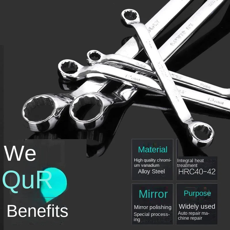 Double End Box Wrench Set Auto Repair Tool Set Manual Mirror Eyeglass Wrench Multifunctional Plum Blossom Wrench Tool Set