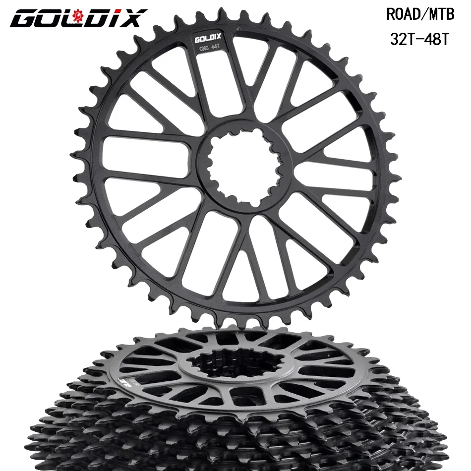 

GOLDIX Сверхлегкая звездочка с прямым креплением, узко-широкая односкоростная конструкция, звездочка для MTB/дорожного велосипеда (алюминиевый сплав с ЧПУ)