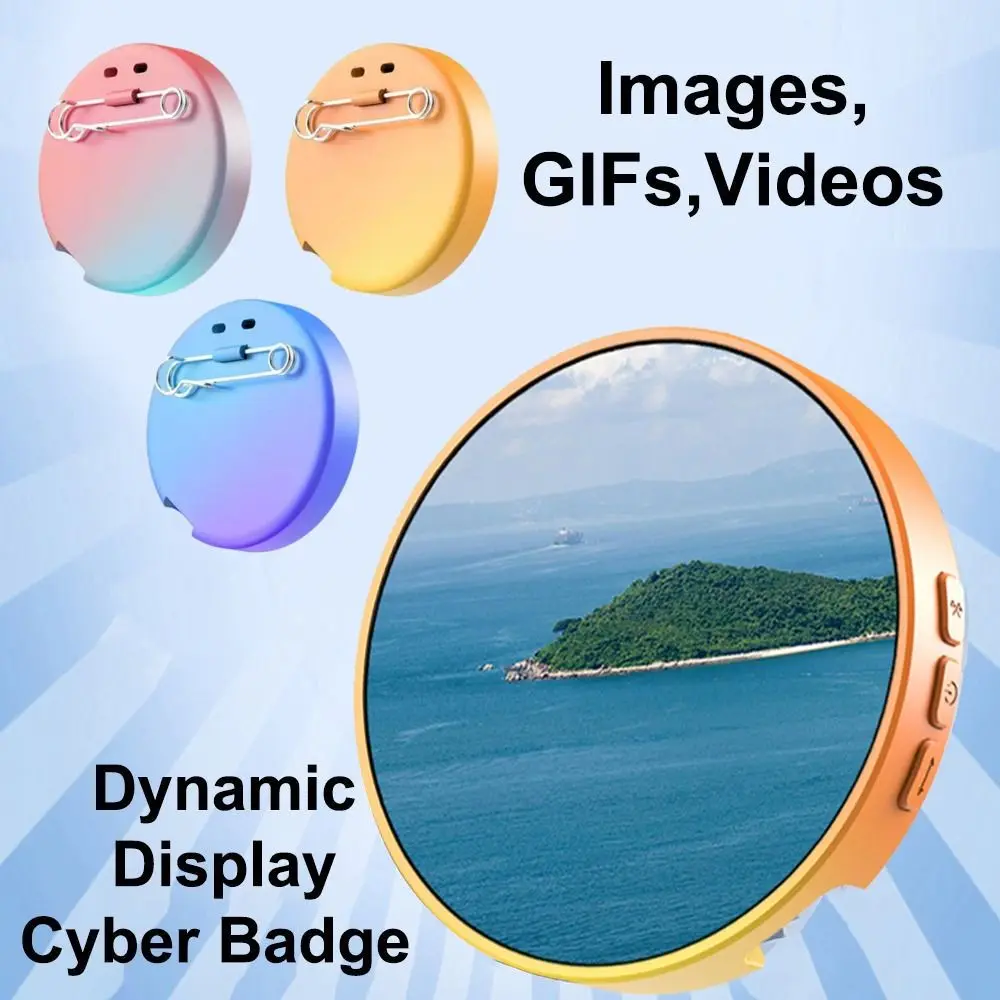Smart Bluetooth Electronic Display Badge App Control 3s Video Anime E-Badge Changing Images Two-Dimensional