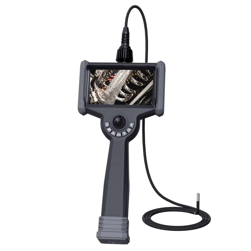 VSNDT OEM 6 inch endoscope inspection camera , 6mm 360 articulation Tungsten tube borescope camera, full HD 1080P videoscope