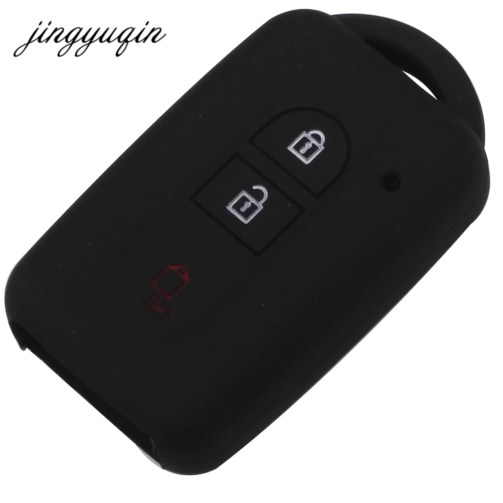 jingyuqin Car Key Silicone FOB Case Cover Skin Protect For Nissan Duke MICRA QASHQAI JUKE X-Trail NAVARA Remote keyless