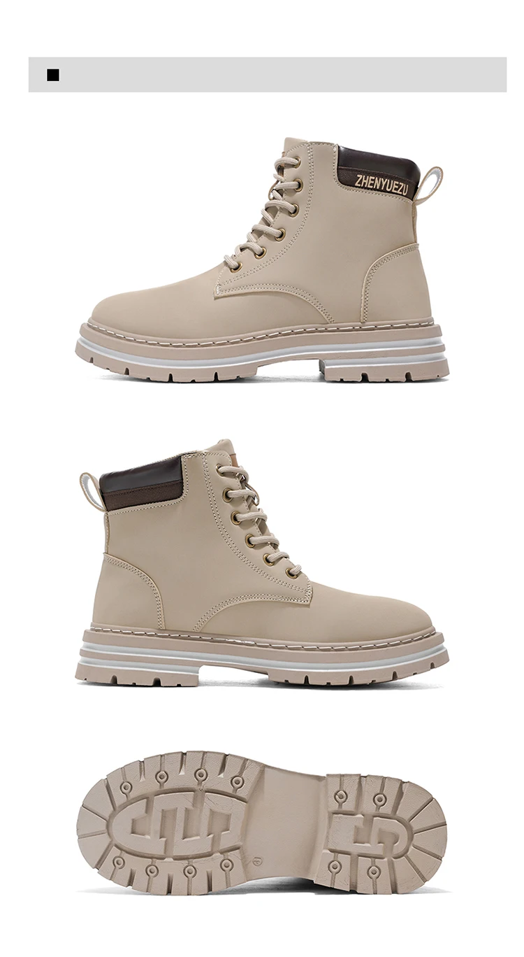 Modische Herren-High-Top-Stiefel, weiches Komfortfutter, verschleißfeste Sohle, ideal für Outdoor-Sport und Wandern. – Detail 26