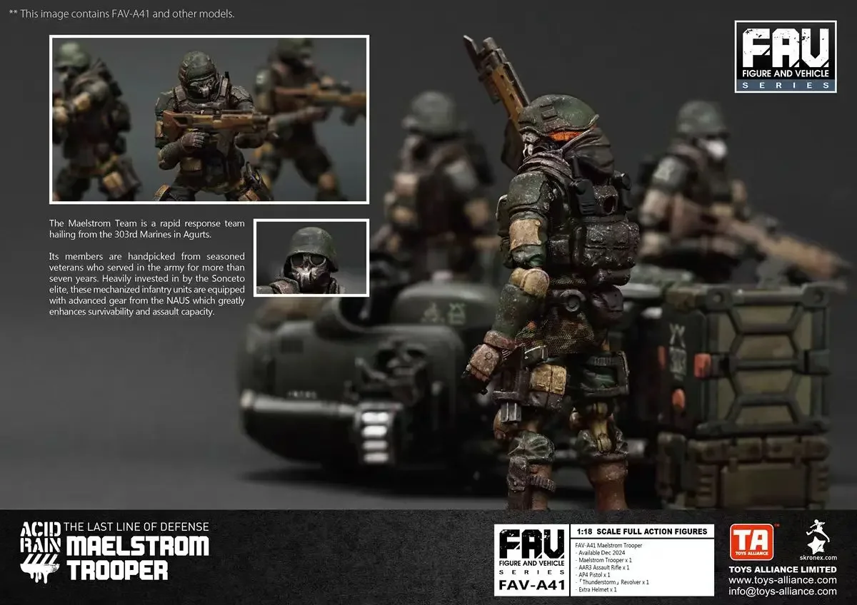 【MT】Acid Rain War FAV-A41 Maelstrom Trooper FAV-A42 MarineFlea DF3m 1/18 Action Figureรูปเครื่องประดับของขวัญ