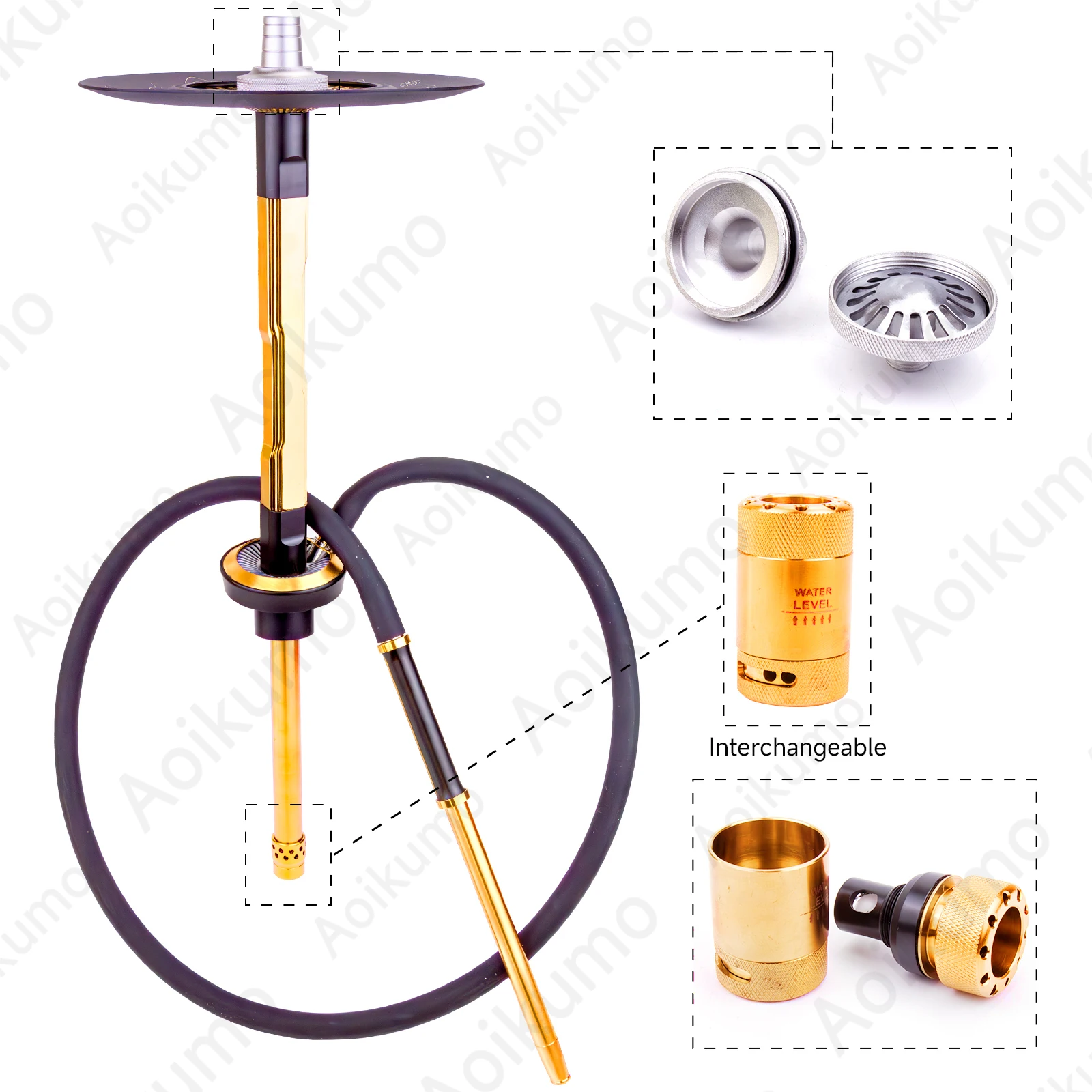مجموعة ألفاس الشيشة عالية الجودة الشيشة النرجيلة شيشا تشيتشا Cachimbas Nargile مجموعة كاملة من الملحقات