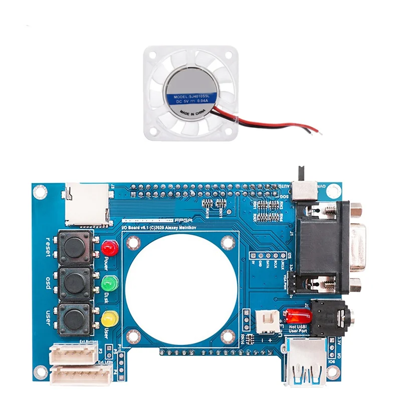 For Mister FPGA IO Analog Board V6.1+Fan for Terasic DE10-Nano Mister FPGA IO Board