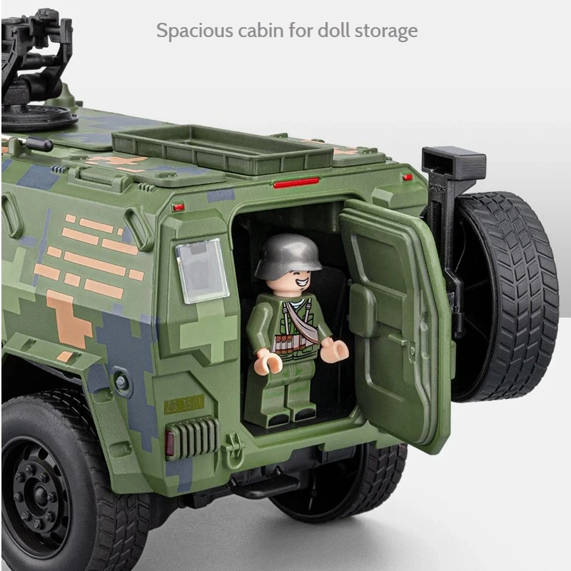 1:32 1:20 DF ウォリアー装甲軍用車両ダイキャストモデルオフロード合金車サウンドライト付きプルバック式開閉ドアおもちゃ